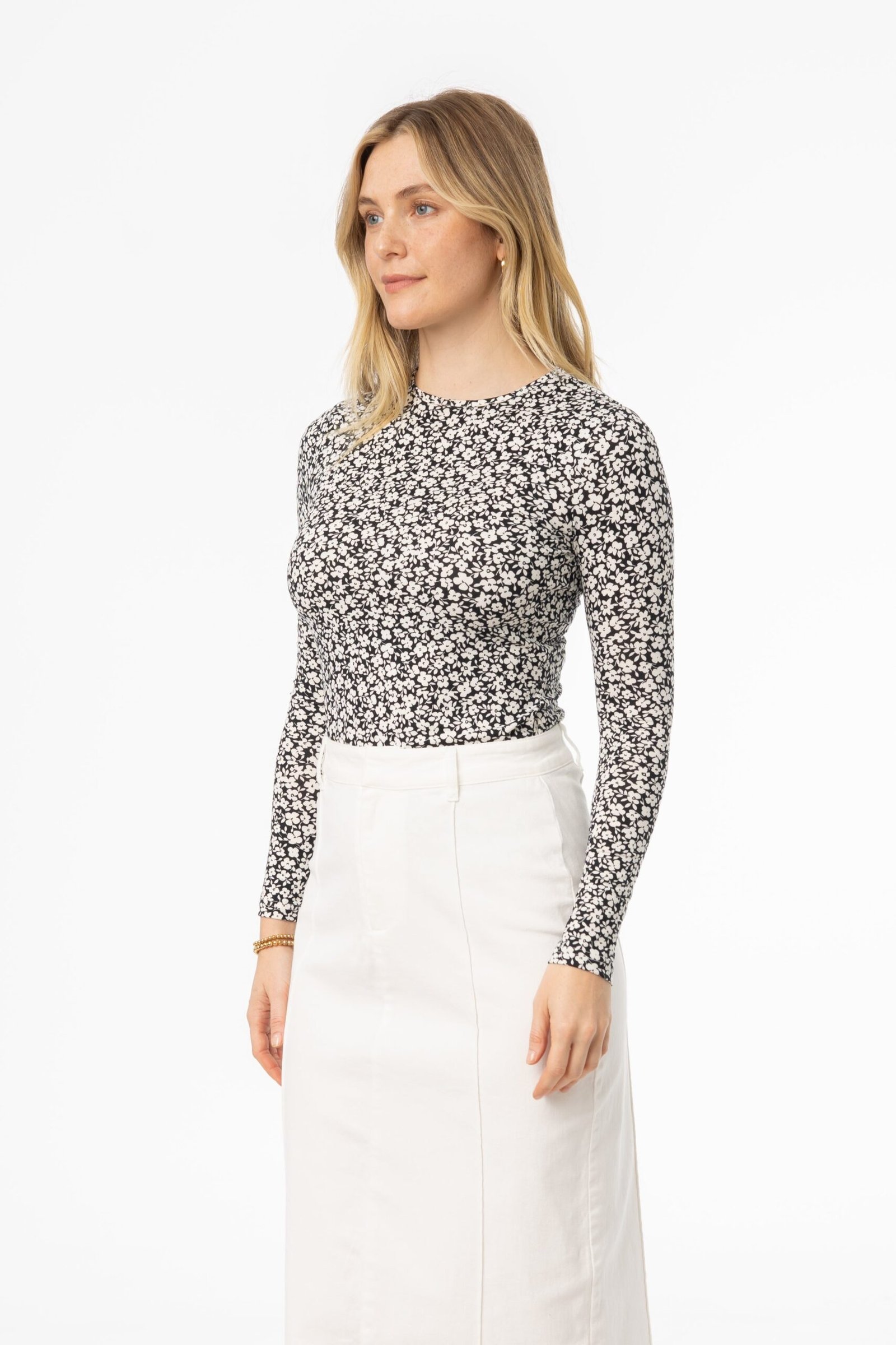 Black & White Printed T-Shirt - Image 2